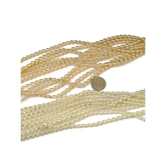 Czech Teardrop Glass Pearl Beads Cream Color or Bridal White - Picture 2 of 5